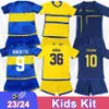 23 24 Boca Juniors Kid Kit Kit Maglie da calcio Cavani Fernandez Benedetto Marcos Rojo Zeballos Advincula Home Away 4th Football Shirts