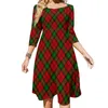 Vestidos casuais vestido de impressão xadrez azul feminina vintage check streetwear retro com arco de verão enormes vestidos