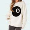 Femme Pull surdimensionné Hip Hop Streetwear Sweater Men Gothic billard Print Pullover Automne HARAJUKU Coton Pull 240425