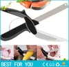 Smart Stain Steel 2 in 1 cutter knifeboard vegetable cutter Meat cheese vegetable scissors gift box Kitchen Accessories9009030