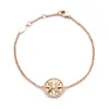 Luxury Dr Family Compass Bransoletka Wysokiej jakości luksusowa biżuteria dla kobiet prezenty rocznicowe różowe złoto wykwintna 925sterlinga srebrna bransoletka biżuterii
