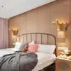 Lampes murales CRIMCE CRIMPLE Petit garçon fille de chambre à coucher lampe LED moderne Lumière Luxury Princesse Princesse Lautres de chevet