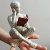 Decorative Figurines Modern Minimalist Reading Women's Decorations Sculptures Porch Bookshelves Resin Crafts