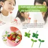 8pcs Fruit Fork Nokałaink Fourleaf Clover Plastikowy dekoracja pudełko na lunch bento wybiera deser akcesoria 240422