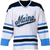Custom Maine Black Bears Hockey Jerseys Men's 33 JIMMY HOWARD 9 PAUL KARIYA 3 ROB MICHEL CHASE PEARSON MITCHELL FOSSIER MUEHLBAUER Stitched Jersey
