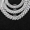 Yu ying Pass diamond test 8-14mm Wide GRA Moissanite diamond 18k gold Sterling Silver Cuban link chain for Men Hip Hop NecklaceHRHW