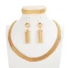 Kolczyki Naszyjnik Vintage Gold Biżuteria Zestawy bransoletki dla kobiet Crystal African Wedding Party Accessories Prezent 5514984