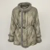 OFTBUY 2024 Veste d'hiver Femmes Natural Real Mink Fur Matel