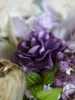 Fleurs décoratives d-sept artificiel 25pcs lilas violet gardénias avec tige pour table de mariage décorations de fête à la maison diy album