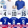 Of us Soccer Jerseys Unisex Plus Size XXXL 4XL 2024 2025 Copa America USWNT Women Kids Kit USMNT 24/25 Home Away Football Shirts Men 2024 PULISIC SMITH MORGAN BALOGUN