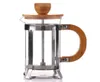 Fransk press EcoFriendly Bambu Cover Coffee Pluger Tea Maker Percolator Filter Press Coffee Kettle Pot Glass TEAPOT C10305580205