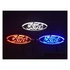 Adesivi per auto 5D LED LOGO LAMPAGGIO 14.5CMX5.6 cm per Ford Focus Mondeo Kuga Badge Luci laser Luci laser 3D Emblema posteriore Sticker Ghost Shadow Drop Deli Otcoj