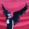 Whole adult039s Black Large devil feather wings Party Halloween Event Bar stage performance Cosplay props EMS 1611452