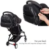Luiertassen Nieuwe mode PU Zwarte luierrugzak voor baby grote capaciteit waterdichte zakken luiertas voor moederreiswagen tas D240429