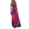 Casual Dresses Women Y2k Tie Dye Long Dress Sexy Sleeveless Open Back Colorful Maxi Floral Printed Slip Boho Beach Party Sundress