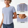 Kadın T-Shirt Mesh Nefes Alabilir Kısa Kollu Fitness Sports Üst Hızlı Kurutma Tişört Koşu Eğitimi Yukarı Kadın Spor Salonu Üniforması S-XLWX