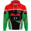 Herren Hoodies Africa Country Libyen Grafik Sweatshirts Casual Boy Hoody Flag Map Dashiki für Männer Kleidung Nationales Emblem Tracksuit Top