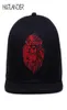 Hatlanderoriginal Black Baseball Caps for Boys Girls Summer Sun Hats Embrodery Lion Mesh Snapbacks Hip Hop Bone Trucker Hat 2017419003