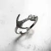 Bandringen Ring Love Hope Anchor European Style Exquise Jewelry Dames Vintage Winter Gift 925 Sterling Silver Q240429