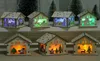 Cougie Light Christmas Bois Maison de Noël Cabine en rondins accroche Kit d'artisanat en bois Puzzle Jouet Home Decorations de Noël Gift4713971