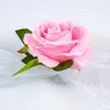 Декоративные цветы романтическая белая роза искусственный цветок с лентами свадебный автомобиль.