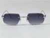 Lunettes de soleil Vintage Piccadilly Eyewear irréguliers 0116S Riveless Diamond Cut Lens rétro Fashion Avant-Garde Design UV400 Couleur légère Décoration des lunettes d'été