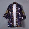 Etniska kläder japanska kimono kvinnor cardigan sommar yukata man hajuku kawaii blus casual streetwear tops