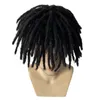 Europejskie dziewicze systemy włosów ludzkie czarne kolorowe miski pokrojone w dreadki TOUPEE 8x10 Pełna koronkowa jednostka dla czarnych mężczyzn