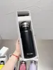 Kvalitetsdesigner Brand Thermos Cup Minimalism Cup med halmvattenkopp för män och kvinnor Par Creative Holiday Gift Matching Gift