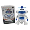 Robot dansant électronique, jouets, marche, danse, chant, avec lumières clignotantes musicales et colorées, cadeau de rotation du corps