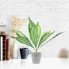 Dekorativa blommor Artificial Tiger Piranha Po Prop Lifelike Snake Plant Faux Plants Elegant Ornament