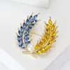 Broches Trendy Strass Parel Tarwe Oor Voor Vrouwen Unisex Klassieke 4-kleuren Plant Office Party Broche Pin Jaar Geschenken