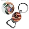 Keychains Lanyards USA Route 66 Glass Cabochon Keychain Bottle Opener Hip Hop Motorcykel Key Chain Q240201