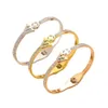 Bracciali Bracciale da donna Designer Polsino in acciaio inossidabile placcato oro Accessori per gioielli di moda Regalo con lettera
