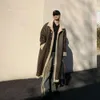 2024 Designer Fashionabla och Warm Long Mens Winter Fur Integrerad kappa förtjockad mångsidig lädertrend 2N9W