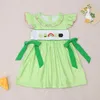 Clothing Sets Saint Patrick's Day Jumpsuit Baby Long Sleeve Set Girl Clothes Romper Bubble Suit Clover Embroidery Bodysuit Ruffle Outfit