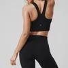 Al Yoga costume 2 pièces Sports Bras Top + Leggings Front Rucing Wild Things Bra Pantalon de survêtement élastique Pantalon T-line