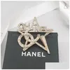 دبابيس ودبابيات كلاسيكية Esinger Brooch Women Star Inlay Crystal Rhinestone Leaf Lefer