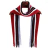 Scarves Men'S Autumn Winter Warm Cashmere Scarf Classic Striped Business Long Tassel Knit Fashion Men Soft Plaid