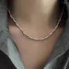 Ketten ANENJERY Silber Farbe Schlange Knochen Kette Umwickelte Schlüsselbein Halskette Für Frauen Luxus Trendy Choker Schmuck Geschenke