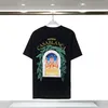 Casablanca T -Shirt Grafik Tee Designer Hemd Crew Hals atmungsable Anti -Schrumpf -Baumwollbrief Druck Cartoon Geometrisch lässiges Casablanc -Hemd Casa Blanca Frauen