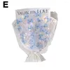 Dekorativa blommor Diy Butterfly Bouquets Handmased Flower Material Package Bouquet With Light String Wedding Decor Gift For GirlFrie V8e9
