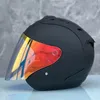 Caschi moto Ram4 Mezzo casco nero opaco Stagione estiva Racing Casco aperto per bambini, uomini e donne