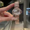 Luxury Fashion Women 33mm Watch Quartz Battery Crocodile Grain Cowhide rostfritt stål Strap Style Wristwatch2920