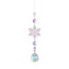 Garden Decorations Crystal Rhinestones Rainbow Maker Snowflake Ball Prism Sun Shine Catcher Window Hanging Ornament Garden Christmas T Dhwyn