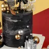 Strumenti per torte Scopa magica Cartone animato scuro Buon compleanno Topper acrilico per bambini Decorazioni per castelli per feste Baby Shower
