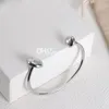 Bracelets en argent simples Bracelets pour hommes femmes Designer lettre plaqué Bracelets avec timbre bijoux accessoires