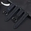 Titta på band högkvalitativt klockband för Panerai PAM441 PAM111 PAM00984 PAM00985 Armband Canvas Straps 22mm 24mm 26mm Black Blue Band