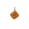 Charms In 5.2g 1Pcs 26x29mm Natural Stone Pendant Beautiful Charm Women's Goods Decoration Accessories Earrings Colorful Necklace