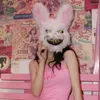 Couvre-tête sanglant d'halloween, fournitures de fête, masque de Cosplay lapin ours pour femmes et hommes, couvre-chef, accessoires de Costume d'horreur